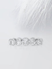 Bezel Set Pear Cut Moissanite Eternity Diamond Wedding Band Mapple Gems